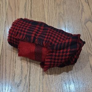 J. Jill Red and Black Plaid Scarf